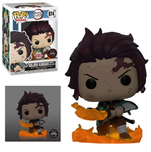 Funko Pop - Demon Slayer - Tanjiro Kamado 874 (chase ) (glow) - Demon Slayer Kimetsu No Yaba - #874 FUNKO POP #874 - Produto Original