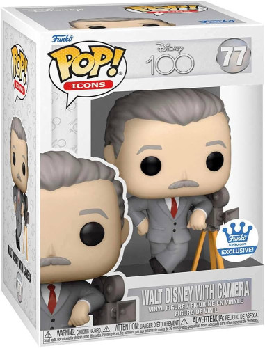 Funko Pop - Disney - Walt Disney With Camera 77 (funko Shop) - Walt Disney World 50th Anniversary - #77