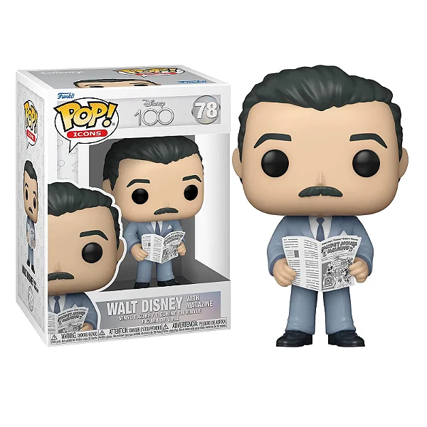 Funko Pop - Disney - Walt Disney With Magazine 78 - Walt Disney World 50th Anniversary - #78