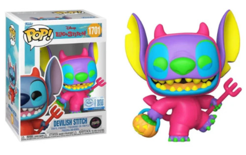 Funko Pop - Disney: Lilo & Stitch - Devilish Stitch Black Light 1701 (chase) - Disney Lilo E Stitch - #1701 FUNKO POP #1701 - Produto Original