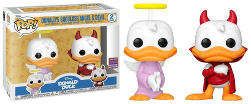 Funko Pop - Donald Duck - 2 Pack Donald's Shoulder Angel & Devil (2022 Wondrous Convention) FUNKO POP #2 - Produto Original
