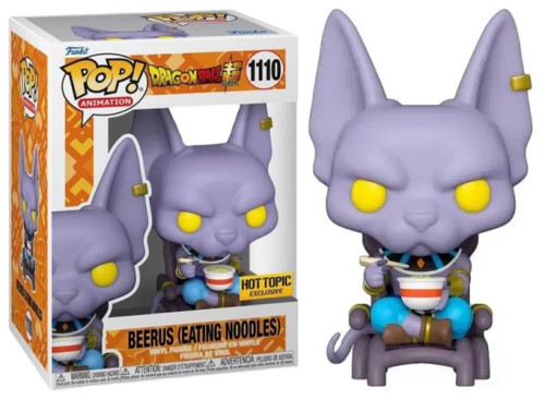 Funko Pop - Dragon Ball Super - Beerus (Eating Noodles) 1110 (Hot Topic) . #1110 - Produto Original