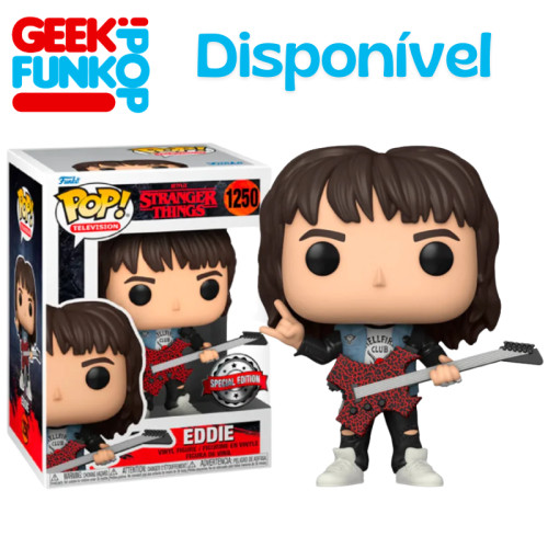 Funko Pop - Eddie Exclusivo Stranger Things #1250 - Produto Original