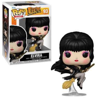 Funko Pop - Elvira A Rainha Das Trevas - Elvira Na Vassoura  93 - Elvira - Mistress Of The Dark - #93 FUNKO POP #93 - Produto Original