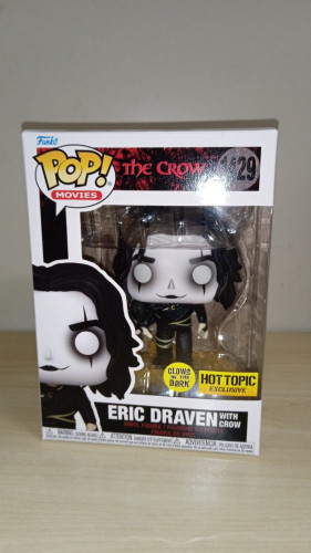 Funko Pop - Filme - The Crow - Eric Draven With Crow Gitd 1429 (hot Topic) - The Crow - #1429 FUNKO POP #1429 - Produto Original