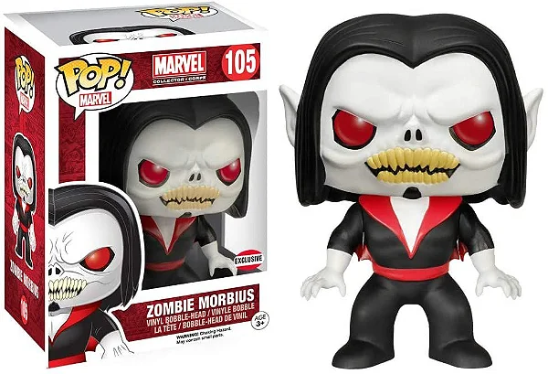 FUNKO POP MARVEL - ZOMBIE MORBIUS 105 EXCLUSIVO Funko POP! #105 - Produto Original
