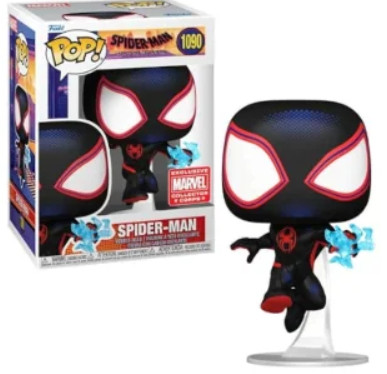 Funko Pop - Marvel: Spider-Man no Aranha-Verso - Spider Man 1090  (Collector Corps)-Marvel Spider-Man Homem-Aranha-1090