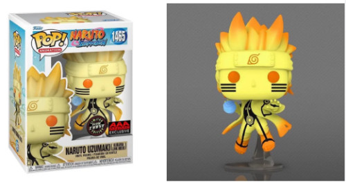 Funko Pop - Naruto Shippuden - Naruto Uzumaki Kurama Link Mode 1465 (CHASE) (AAA) (CAIXA DANIFICADA)-Naruto Shippuden-1465