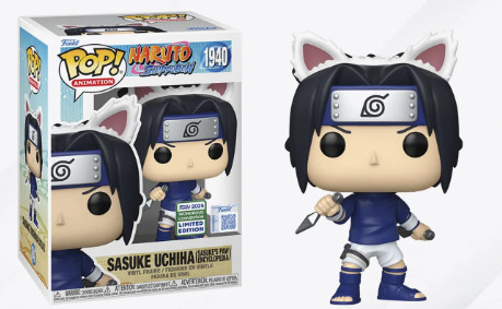 Funko Pop - Naruto Shippuden - Sasuke Uchiha (Sasuke's Paw Encyclopedia) 1940 (Wondercon 2025)-Naruto Shippuden-1940