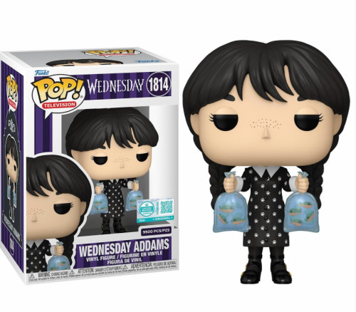Funko Pop - Netflix: Vandinha - Wednesday Addams 1814 (9500 Peças) - Familia Addams - #1814 FUNKO POP #1814 - Produto Original
