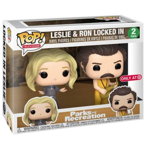 Funko Pop - Parks And Recreations - 2 Pack Leslie & Ron Locked In (Target) FUNKO POP #2 - Produto Original