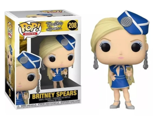 Funko Pop - Rocks: Britney Spears - Britney Spears 208 - Rocks Britney Spears - #208 FUNKO POP #208 - Produto Original