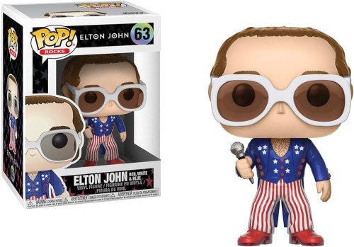 Funko Pop - Rocks: Elton John - Elton John Red White & Blue 63 - rocketman - #63