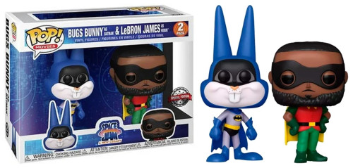 Funko Pop - Space Jam - 2 Pack Bugs Bunny is Batman & Lebron James is Robin FUNKO POP #2 - Produto Original