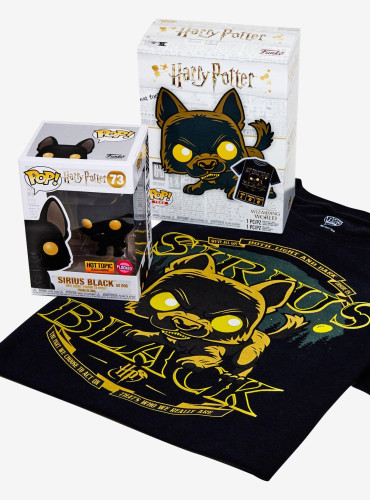 Funko Pop & Tee Sirius Black as Dog Flocked Hot Topic Exclusive (camiseta LG)-Harry Potter-73