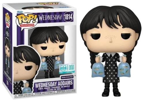 Funko Pop Wandinha Addams 1814 Wednesday Exclusivo 9500 Peças - Familia Addams - #1814 - Funko Pop - #1814 - FUNKO POP  #1814