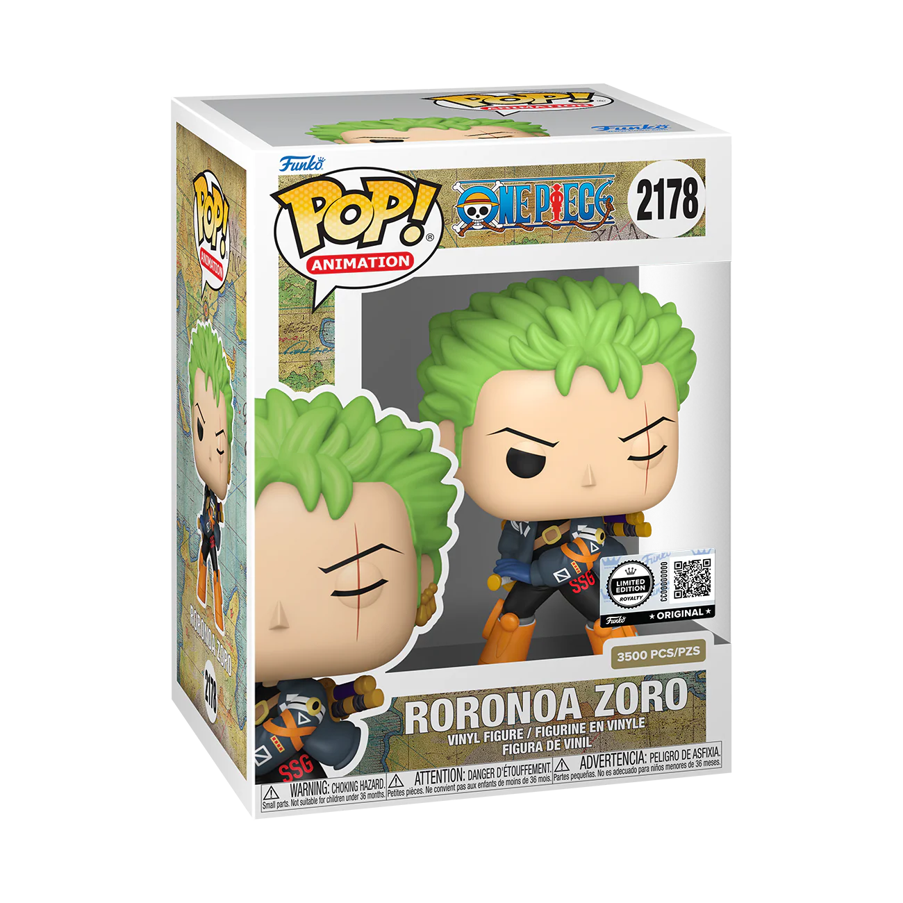Funko Pop! Animation: One Piece: Roronoa Zoro (le 3,500) (funko Royalty Edition) One Piece #2178 - Produto Original