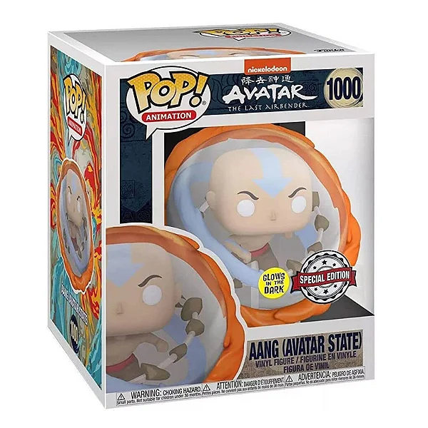 Funko Pop! Animation Avatar The Last Airbender Aang (Avatar State) 1000 Special Edition Glows in the Dark-AVATAR-1000