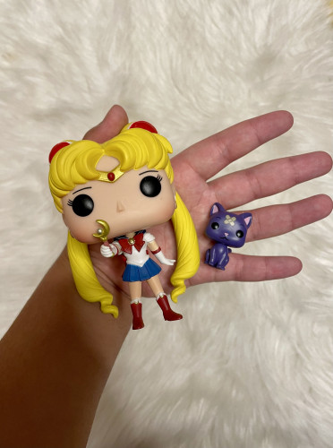 Funko Pop! Anime - Sailor Moon With Moon Stick & Luna (loose - Sem Caixa) - Sailor Moon - #90