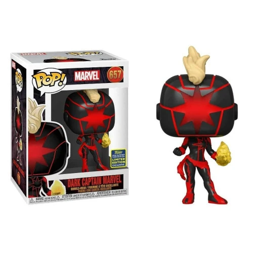 Funko Pop! Dark Captain Marvel - Sdcc 2020 - Marvel Comics - Marvel Comics  #657