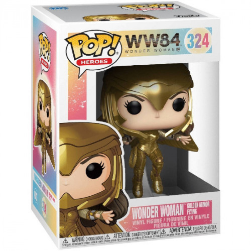 Funko Pop! Dc - Mulher Maravilha 1984: Mulher Maravilha Voando Com Armadura Dourada #324 - Mulher Maravilha 1984 - #324