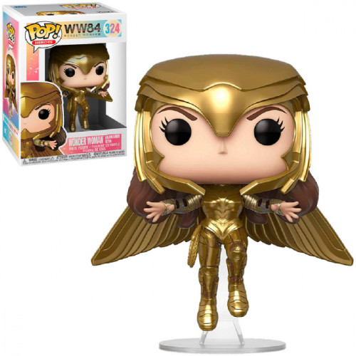 Funko Pop! Dc - Mulher Maravilha 1984: Mulher Maravilha Voando Com Armadura Dourada #324 - Mulher Maravilha 1984 - #324