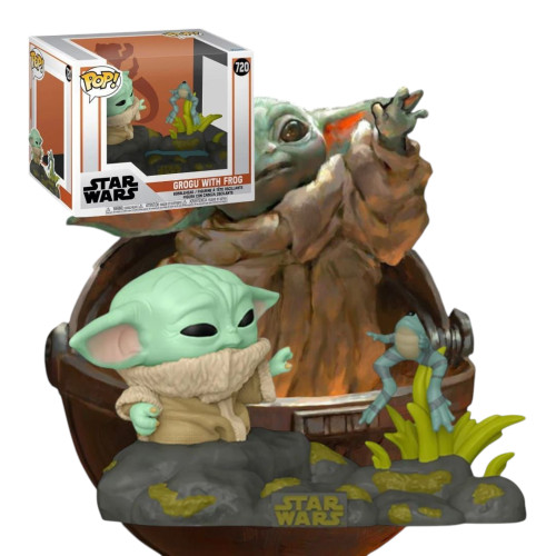Funko Pop! Deluxe: The Mandalorian - Grogu With Frog​ - #721-Star Wars The Mandalorian-721
