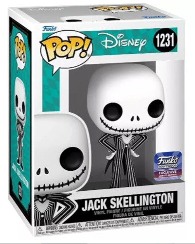 Funko Pop -Disney: The Nightmare Before Christmas - Jack Skellington 1231 (FUNKO HOLLYWOOD) Disney Nightmare Before Christmas #1231 - Produto Original
