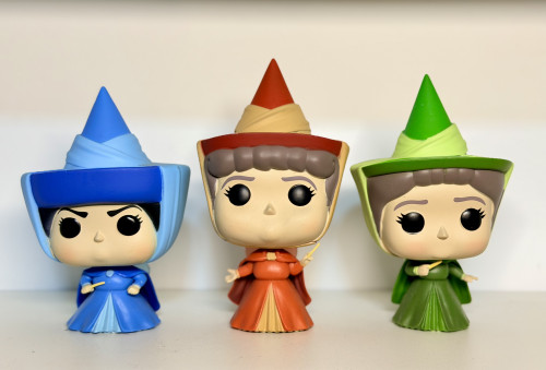 Funko Pop! Disney A Bela Adormecida Fadas Madrinhas Fauna Flora Merryweather 3 Pack Exclusivo (SEM CAIXA) Disney #1 - Produto Original