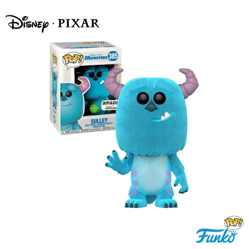 Funko Pop! Disney Monstros SA - Sulley #385 Flocked (Amazon Exclusive) Original-Disney Pixar Monsters-385