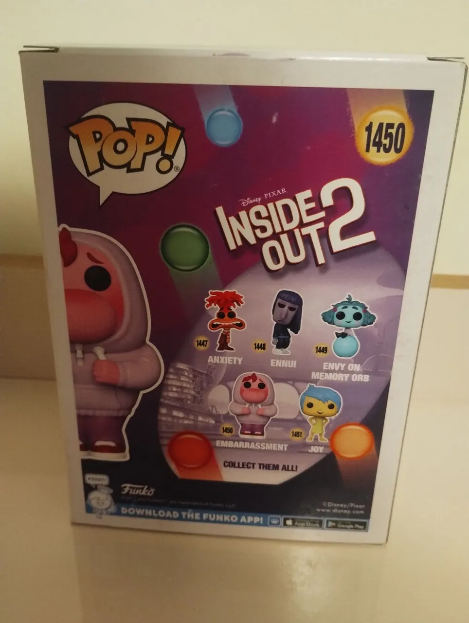 Funko Pop! Disney Pixar Embarassment  1450 Divertidamente 2 (Mini detalhe na caixa olhar fotos) - Disney Divertida Mente 2 - #1450