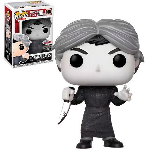 Funko Pop! Norman Bates 466 Psycho Psicose Exclusivo Nycc Black White - FUNKO POP  #466
