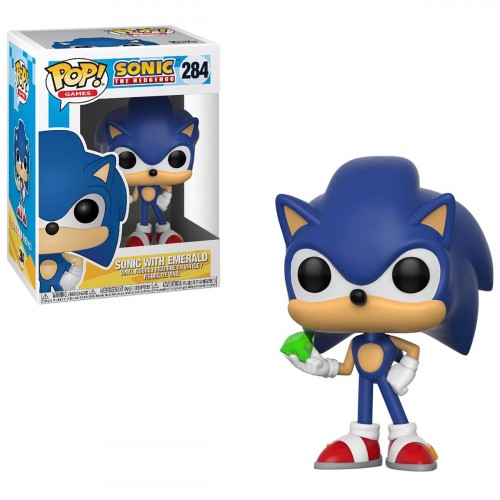 Funko Pop! Games: Sonic The Hedgehog - Sonic With Emerald #284 Sonic The Hedgehog #284 - Produto Original
