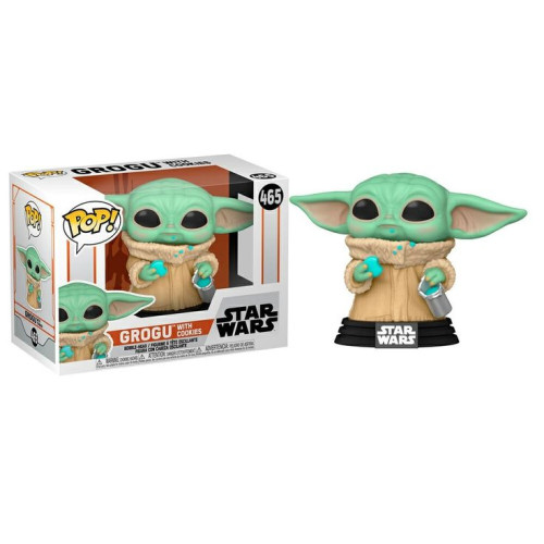 Funko Pop! Grogu with Cookies Star Wars The Mandalorian #465 - Produto Original