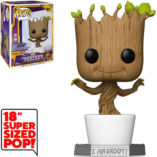 Funko Pop! Groot 18" Super Sized Guardians Of The Galaxy #01 - Produto Original