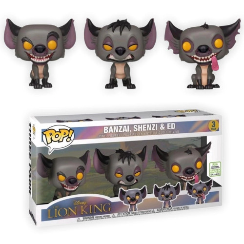 Funko Pop! Hienas Banzai, Shenzi E Ed The Lion King Exclusivo 2019 Spring Convention 3 Pack-Disney-3