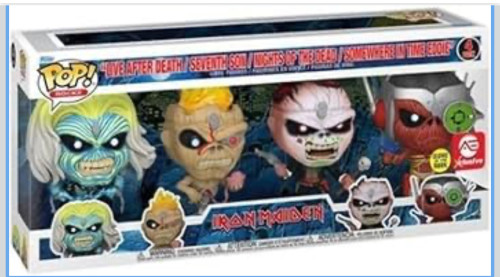 Funko Pop! Iron Maiden 4 Pack Glow In The Dark Exclusive-Iron Maiden-4