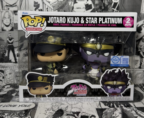 Funko Pop! JoJo’s Bizarre Adventure - Jotaro Kujo & Star Platinum JoJo's Bizarre Adventure #2 - Produto Original