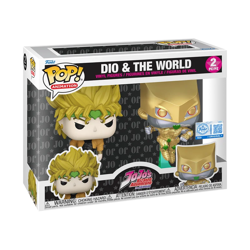 Funko Pop! Jojo's Dio & The World 2 Pack JoJo's Bizarre Adventure #2 - Produto Original