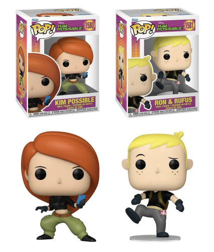 Funko Pop! Kim Possible #1580 e Ron Stoppable-Kim Possible-1581