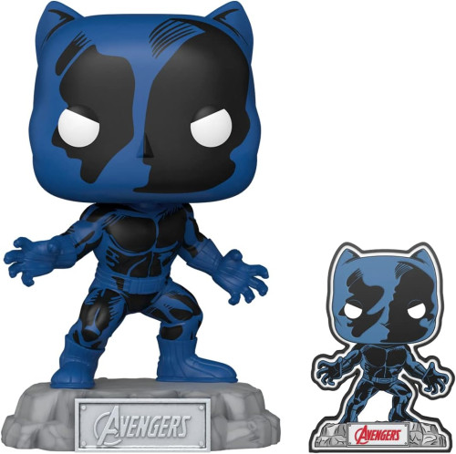 Funko Pop! Marvel: A60 - Comic Black Panther With Enamel Pin - Marvel Comics - Comics Marvel - Exclusiva Amazon-Black Panther / Pantera Negra-1244