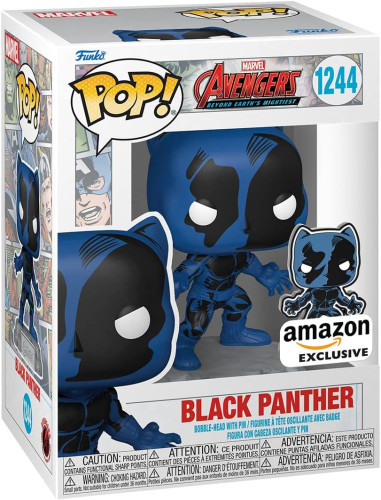 Funko Pop! Marvel: A60 - Comic Black Panther With Enamel Pin - Marvel Comics - Comics Marvel - Exclusiva Amazon - Black Panther / Pantera Negra - #1244
