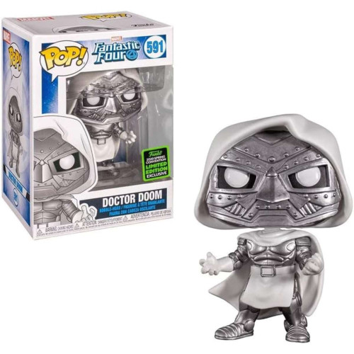 Funko Pop! Marvel: Fantastic Four - Doctor Doom #591 ECCC Ex-Quarteto Fantástico-591