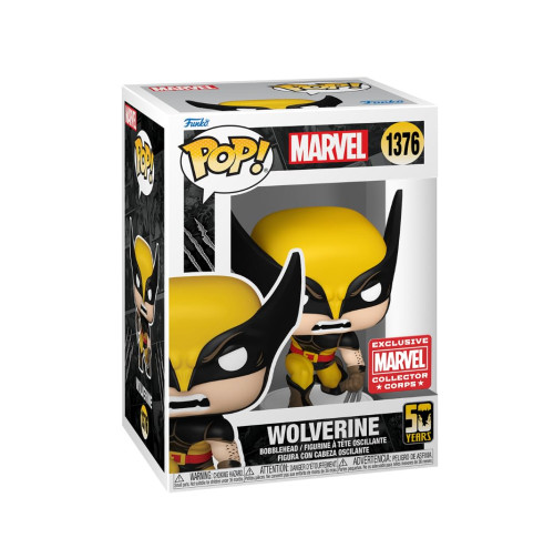 Funko Pop! Marvel: Wolverine 50 Years - Wolverine (Brown Suit Collector Corps Exclusive) marvel 50 yers #1373 - Produto Original