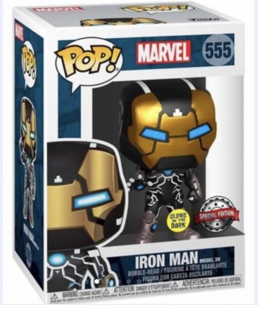 Funko Pop! Marvel Iron Man 80th (model 39) Glow Special Edition - Marvel Avengers - #555