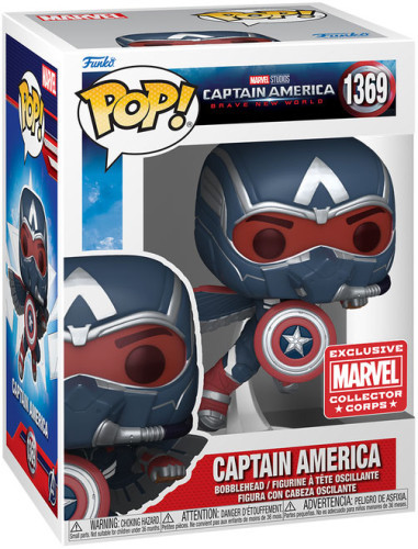 Funko Pop! Marvel Studios Captain America #1369 (Marvel Collector Corps Exclusive) Captain America Brave New World #1369 - Produto Original