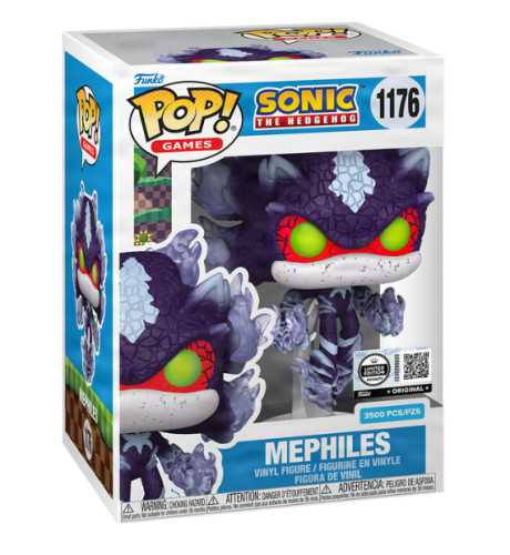 Funko Pop! Mephiles LIMITADO 3500 PEÇAS Sonic The Hedgehog #1176 - Produto Original