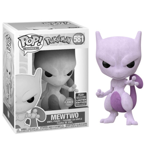 Funko Pop! Mewtwo (Flocked) [Loose] Funko Pop Games Pokémon Ex Sdcc 2020 - Mewtwo 581- (flocked) #581 - Produto Original
