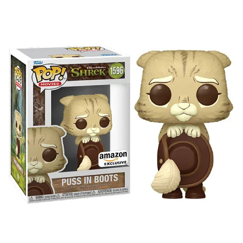 Funko Pop! Movies: Dreamworks Shrek Puss In Boots Gato De Botas #1596 Amazon Exclusive Shrek DreamWorks #1596 - Produto Original