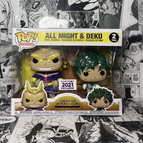 Funko Pop! My Hero Academia - All Might & Deku 2 Pack My Hero Academia #2 - Produto Original